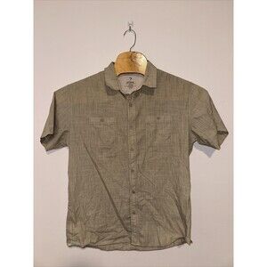 Kuhl Button Shirt Tan Shirt Sleeve Large Men’s Cotton Polyester Mix